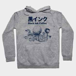 Black ink coffee octopus Hoodie